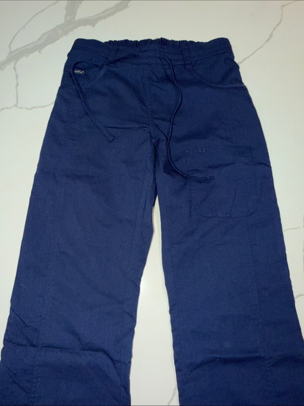 Women's Navy Drawstring Cargo Sweatpants